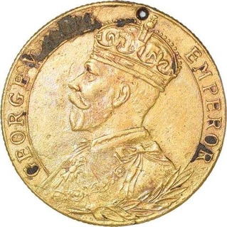 Brass Medal of King George V of the year 1911.