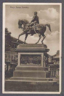 Picture post card of Kings Statue.