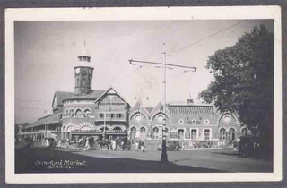 Picture post card of Crawford Market.