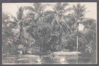 Picture Post Card of Victoria Gardens of Bombay.