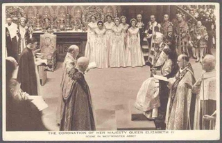 Picture Post Card of Coronation of Queen Elizabeth II of United Kingdom.