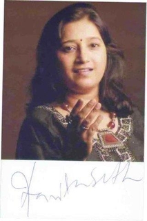 Autograph of Kavitha Seth of Indian Playback Singer.