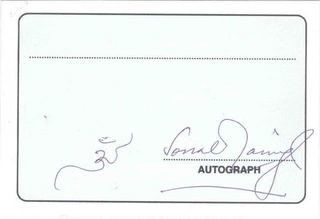 Autograph of Sonal Mansingh.