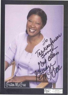 Autograph of Gwen McGee.