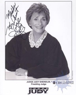 Autograph of Judith Susan Sheindlin.