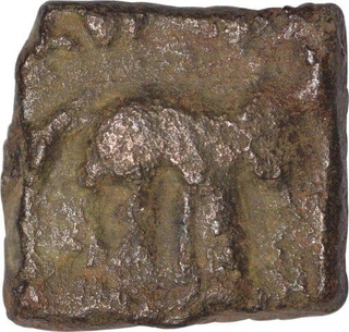 Copper Coin of Satakarni I of Satavahana Dynasty.