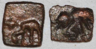 Copper Coin of Satkarni I of Satavahana Dynasty.