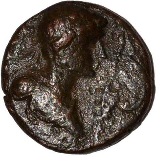 Copper Drachma Coin of Soter Megas  Alias Wima Takto of Kushan Dynasty.