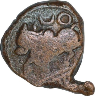 Copper Coin  of Devaraya I of Vijayanagara Empire.