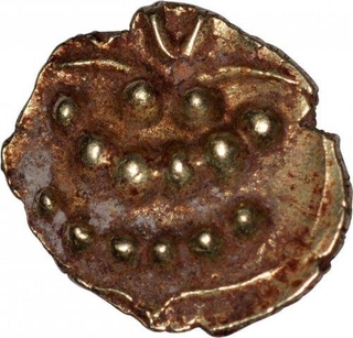 Gold Fanam Coin of Tanjore of Maratha Confederacy .