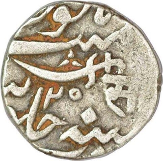 Silver One Rupee Coin of Sayaji Rao II of Baroda State.