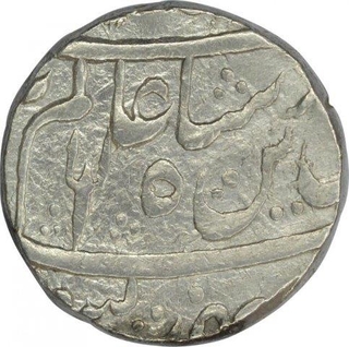 Silver One  Rupee Coin of Bhopal  State.