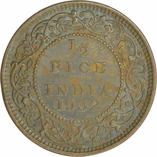 Bronze Half Pice Coin  of King George V of Calcutta Mint of 1932.