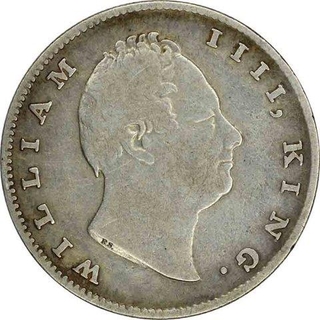 Silver One Rupee Coin of King William IIII of Calcutta Mint of 1835.