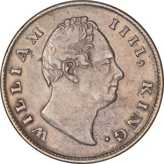 Silver One Rupee Coin of King William IIII of Calcutta Mint of 1835.