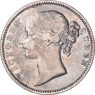 Silver One Rupee Coin of Victoria Queen of Madras Mint of 1840.