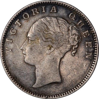 Silver One  Rupee Coin of Victoria Queen of Madras Mint of 1840.