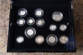 Silver Proof Set of Different Denominations of United Kingdom of 2010.