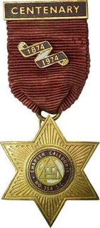 Star Shaped Brass Medal of Chapter Caledonia.