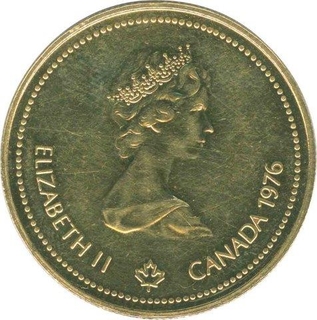 Gold Five Dollars of Elizabeth II  of Canada.