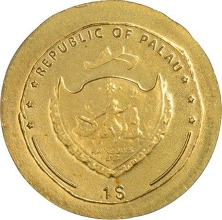 Proof Gold One Dollar Coin of Republic of Palau.