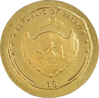 Proof Gold One Dollar Coin of Republic of Palau.