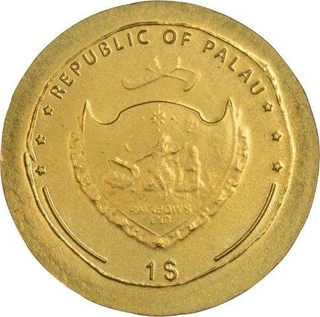 Proof Gold One Dollar Coin of Republic of Palau.