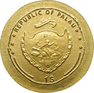 Proof Gold One Dollar Coin of Republic of Palau.