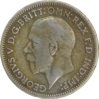 Silver Six Pence Coin of George V of Great Britain.