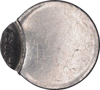 Error Steel One Rupee Coin of Republic India of the Year 2003.