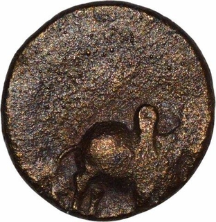 Copper Alloy Coin of Vijaya Magha of Kaushambi Region of Magh Dynasty.