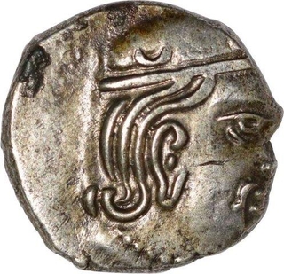 Silver Drachma Coin of Kumargupta of Gupta Dynasty.