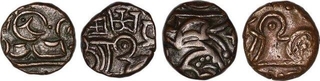 Copper Coins of Kangra Dynasty.