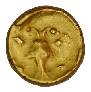 Gold Half Varaha Coin of Achutharaya of Vijayanagara Empire.