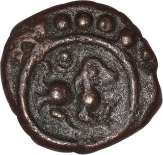 Rare Copper Thirai Cash Coin of Venad Cheras.