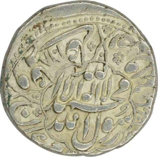 Silver Rupee Coin of Shahjahan of Daulatabad Mint.