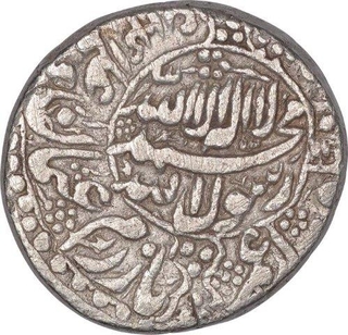 Silver One Rupee Coin of Shah Jahan of Delhi Mint.