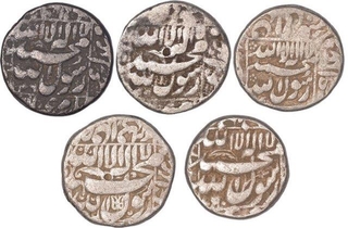 Silver One Rupee Coins of Shahjahan of Qandahar Mint of Kalima Type.