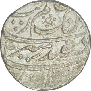 Silver One Rupee Coin of Aurangazeb of Akbarabad Musqir al Khilafa Mint.