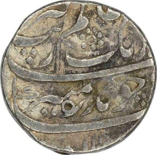 Silver One Rupee Coin of Aurangzeb Alamgir of Akbarabad Mustaqir al khilafa Mint.