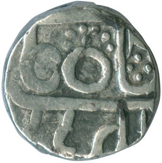 Silver Rupee Coin  of Jayaji Rao of Lashkar Mint of Gwalior State.