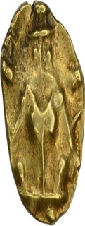 Gold Fanam Coin of Krishnaraja Wodeyar III of Mysore State.