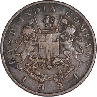 Copper Half Anna Coin of Bombay Presidency.