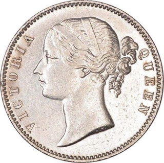 Silver  Rupee Coin  of Victoria Queen of Madras Mint of 1840.