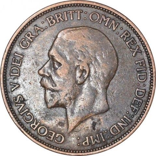 Bronze One Penny Coin of George V of Great Britain.