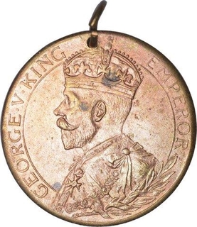 Brass Medal of King George V of United Kingdom.