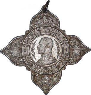 Aluminum Medallion of George V Emperor of India.