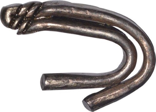 Silver larin or Fish Hook Money of Maldive Islands.