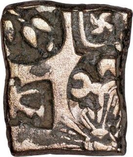 Punch marked Silver Karshapana coin of Vidarbha Janapada.