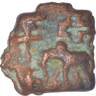 Copper Coin of Satkarni I of Satavahana Dynasty.